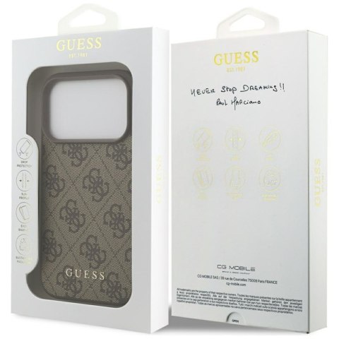 Guess 4G Classic - Etui iPhone 17 Pro (brązowy)