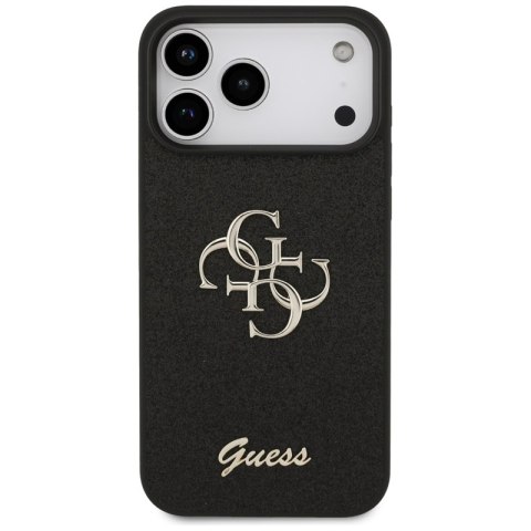 Guess Fixed Glitter Big 4G - Etui do iPhone 17 Pro Max (czarny)