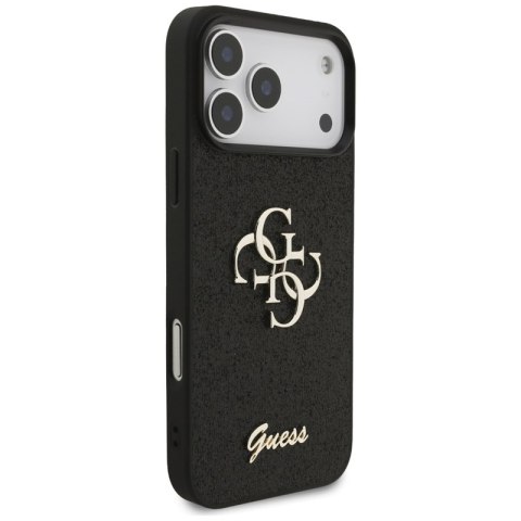 Guess Fixed Glitter Big 4G - Etui do iPhone 17 Pro Max (czarny)