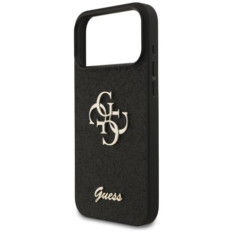 Guess Fixed Glitter Big 4G - Etui do iPhone 17 Pro Max (czarny)