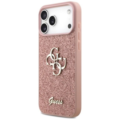 Guess Fixed Glitter Big 4G - Etui do iPhone 17 Pro Max (różowy)