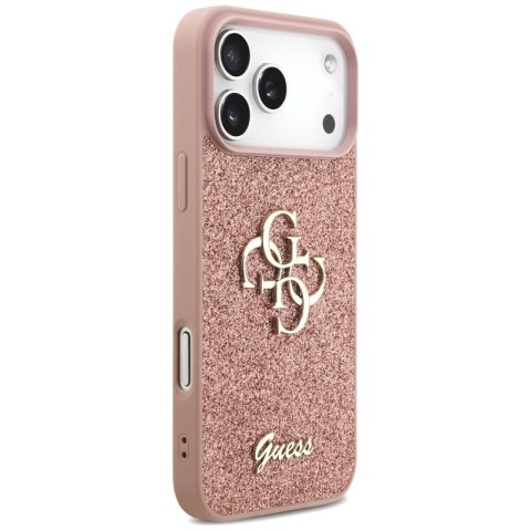 Guess Fixed Glitter Big 4G - Etui do iPhone 17 Pro Max (różowy)