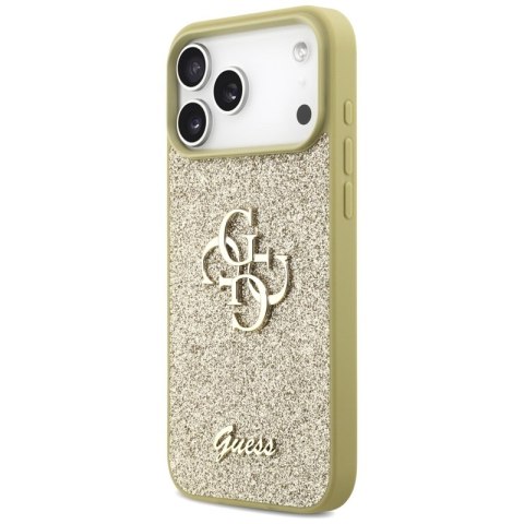 Guess Fixed Glitter Big 4G - Etui do iPhone 17 Pro Max (złoty)
