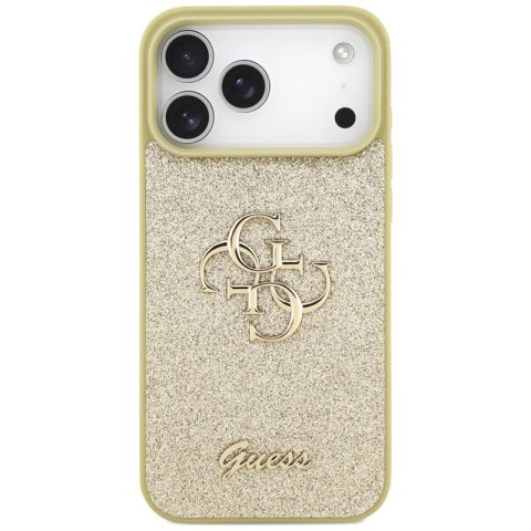 Guess Fixed Glitter Big 4G - Etui do iPhone 17 Pro Max (złoty)