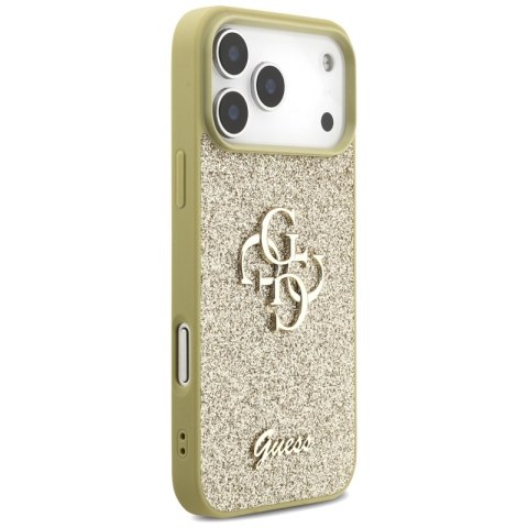 Guess Fixed Glitter Big 4G - Etui do iPhone 17 Pro Max (złoty)