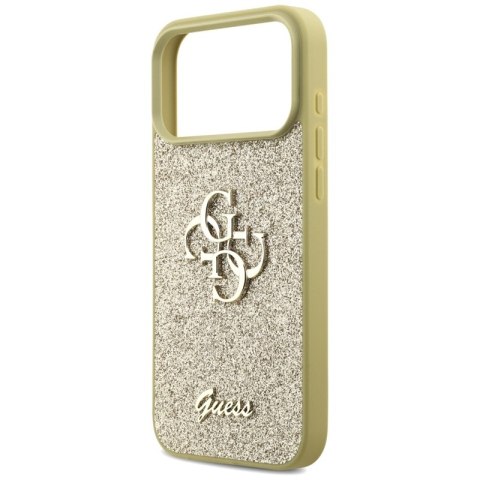 Guess Fixed Glitter Big 4G - Etui do iPhone 17 Pro Max (złoty)