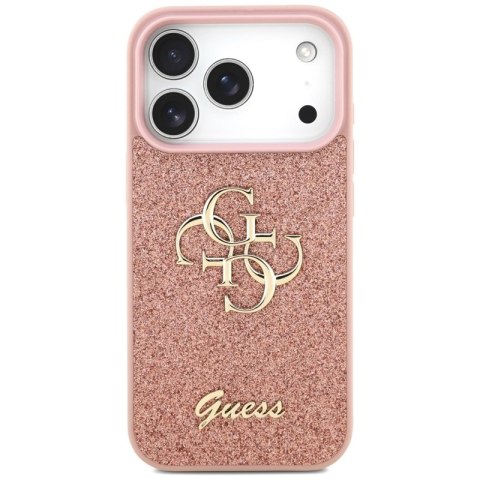 Guess Fixed Glitter Big 4G - Etui do iPhone 17 Pro (różowy)