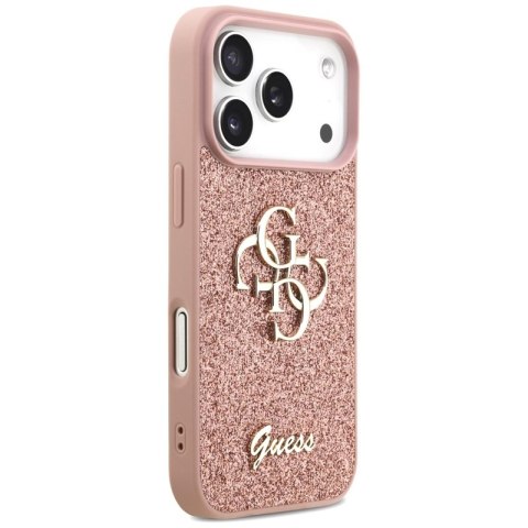 Guess Fixed Glitter Big 4G - Etui do iPhone 17 Pro (różowy)