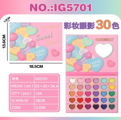 MEGA Zestaw do Makijażu Serduszka