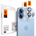 Spigen Optik Pro GLAS.TR EZ Fit Camera Protector 2-Pack - Szkło ochronne na obiektyw do iPhone 16 / 16 Plus / 17 (2 szt) (Blue)