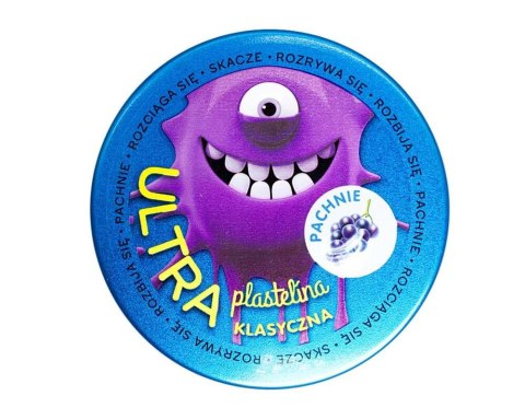 Ultra Plastelina Pachnąca - fioletowa klasyczna, winogronowy zapach, niebieska puszka