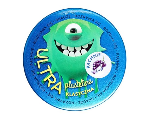 Ultra Plastelina Pachnąca - zielona klasyczna, winogronowy zapach, niebieska puszka