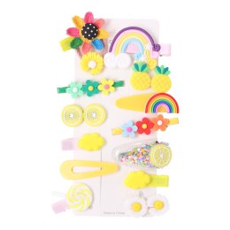 Uroczy zestaw spinek do włosów dla dziewczynki - zestaw 14szt, wzór I