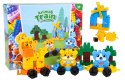 Zestaw Dużych Klocków Kolejka Zwierząt