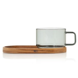 Zestaw filiżanka IMPACT 300ml z podstawką akacja