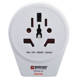 Hama World to Europe USB adapter wtyczek zasilających Uniwersalne Biały