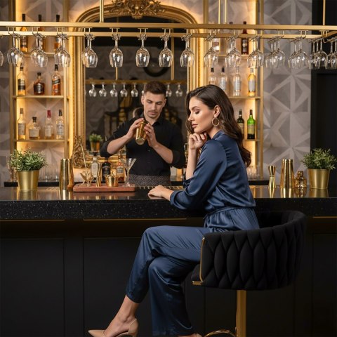 Hoker barowy Cofton Gold czarny Velvet