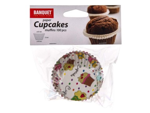 Komplet foremek MUFFINS 8,7cm 100szt
