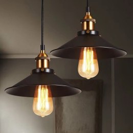 Lampa wisząca Retro - czarna - Zestaw 2 lampy