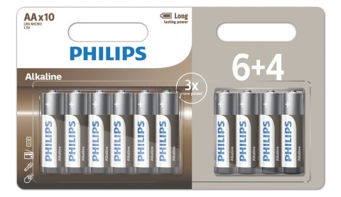 Philips LR6A10BP/10 bateria do użytku domowego Jednorazowa bateria AA Alkaliczny