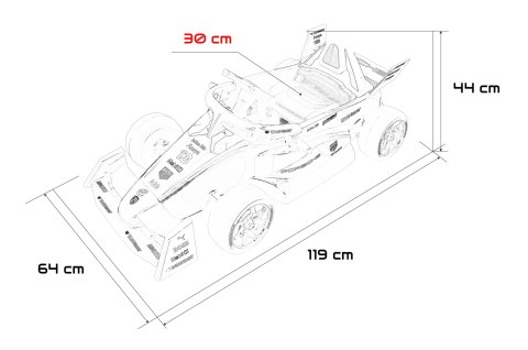 Pojazd Bolid Formuły E Porsche Czerwony
