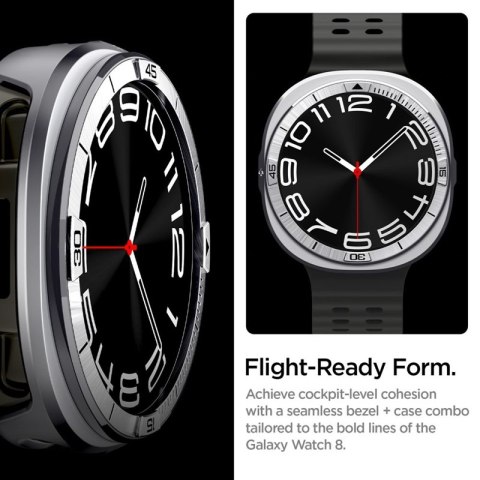 Spigen Bezel Tune Pro Pilot - Obudowa / Pierścień ochronny do Samsung Galaxy Watch 8 44 mm (Silver)