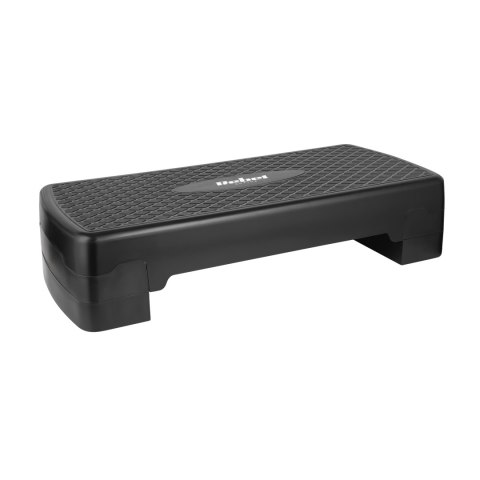 Step do aerobiku i ćwiczeń fitness, 2 stopnie, 68cm, czarny, REBEL ACTIVE