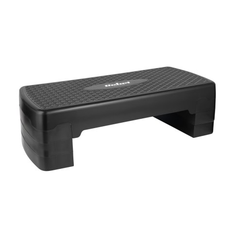 Step do aerobiku i ćwiczeń fitness, 3 stopnie, 68cm, czarny, REBEL ACTIVE
