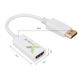 Techly IADAP DP-HDMIFP adapter kablowy 0,2 m DisplayPort HDMI Biały