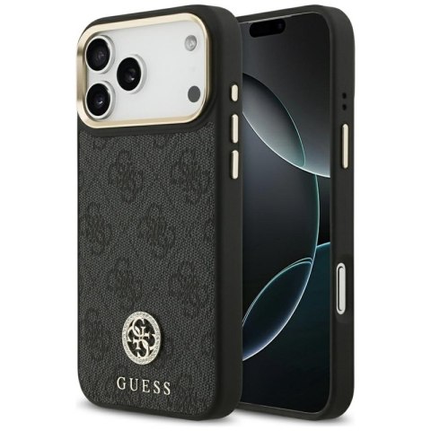 Guess 4G Strass Logo MagSafe - Etui iPhone 17 Pro Max (czarny)