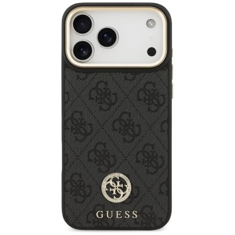 Guess 4G Strass Logo MagSafe - Etui iPhone 17 Pro Max (czarny)