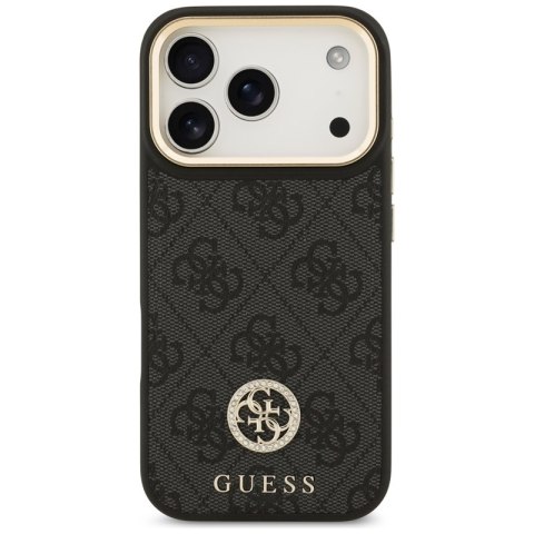 Guess 4G Strass Logo MagSafe - Etui iPhone 17 Pro (czarny)