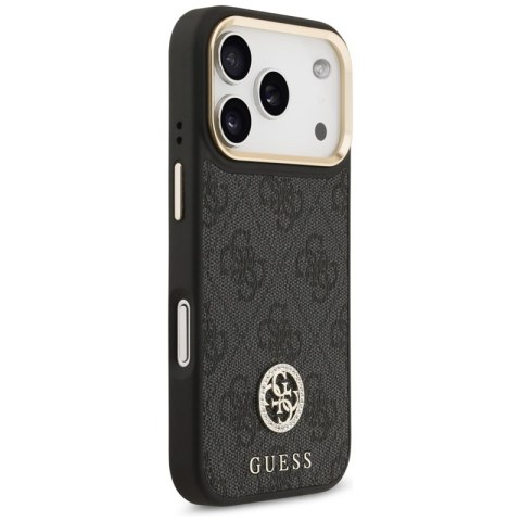 Guess 4G Strass Logo MagSafe - Etui iPhone 17 Pro (czarny)