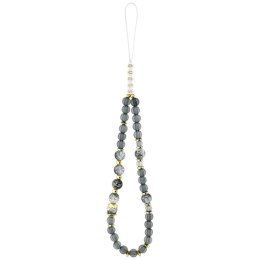 Guess IML Flowers Electro Pearl Strap MagSafe - Etui iPhone 17 Pro Max (czarny)