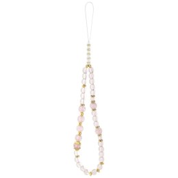 Guess IML Flowers Electro Pearl Strap MagSafe - Etui iPhone 17 Pro (różowy)