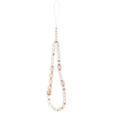 Guess IML Flowers Electro Pearl Strap MagSafe - Etui iPhone 17 Pro (różowy)