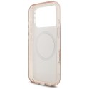 Guess IML Flowers Electro Pearl Strap MagSafe - Etui iPhone 17 Pro (różowy)