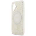 Guess IML Flowers Electro Pearl Strap MagSafe - Etui iPhone 17 (biały)