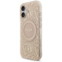 Guess IML Flowers Electro Pearl Strap MagSafe - Etui iPhone 17 (różowy)