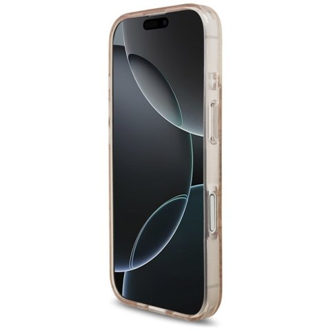 Guess IML Flowers Electro Pearl Strap MagSafe - Etui iPhone 17 (różowy)