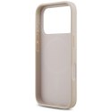 Guess Leather 4G Triangle Strass MagSafe - Etui iPhone 17 Pro (różowy)