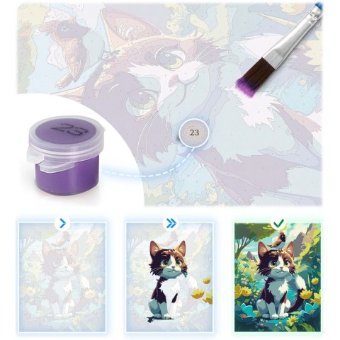 Obraz do malowania po numerach 40x50 cm Massido Kotek