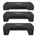 Step do aerobiku i ćwiczeń fitness, 3 stopnie, 68cm, czarny, REBEL ACTIVE