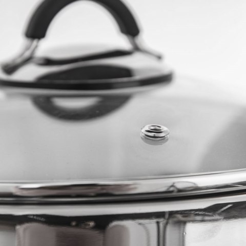 Garnek stalowy ze szklaną pokrywką DALIE 26 cm, 10,6 l