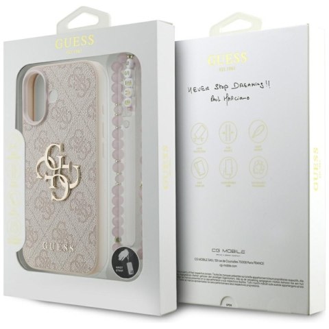 Guess 4G Strap 4G Classic Logo - Etui iPhone 17 (różowy)