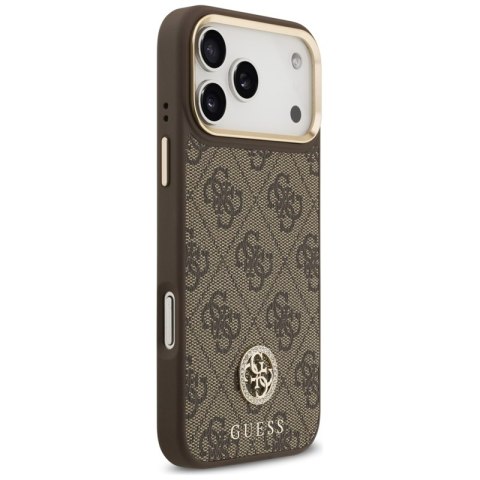 Guess 4G Strass Logo MagSafe - Etui iPhone 17 Pro Max (brązowy)