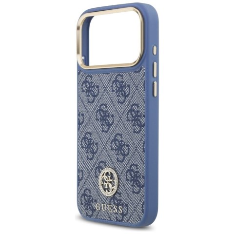 Guess 4G Strass Logo MagSafe - Etui iPhone 17 Pro Max (niebieski)