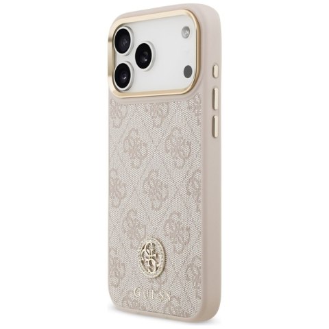 Guess 4G Strass Logo MagSafe - Etui iPhone 17 Pro Max (różowy)