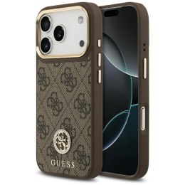 Guess 4G Strass Logo MagSafe - Etui iPhone 17 Pro (brązowy)