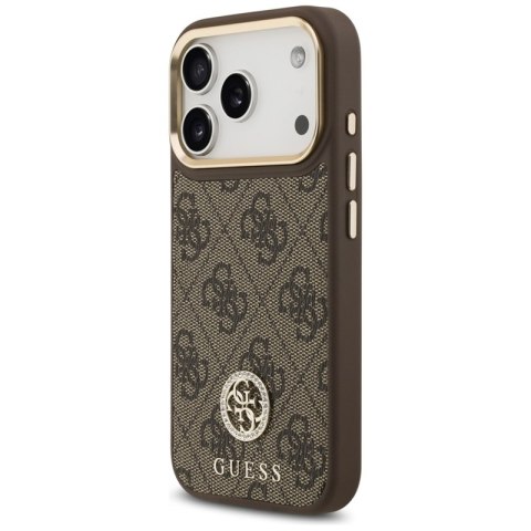 Guess 4G Strass Logo MagSafe - Etui iPhone 17 Pro (brązowy)